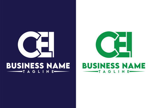 Letter CEI logo design vector template, CEI logo