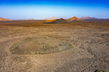 Montana Tinga - Vulkan Landschaften auf Lanzarote von oben