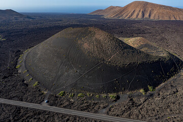 Montana Tinga - Vulkan Landschaften auf Lanzarote von oben