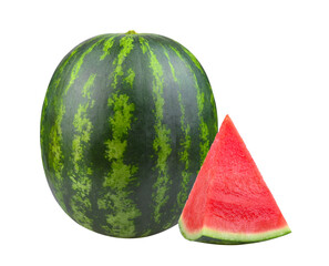 watermelon isolated on transparent png.