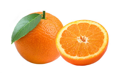 orange fruit isolated on transparent png.