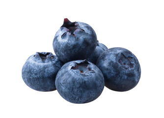 Blueberry isolated on transparent png.
