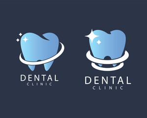Dentistry clinic vector teeth logo template.
