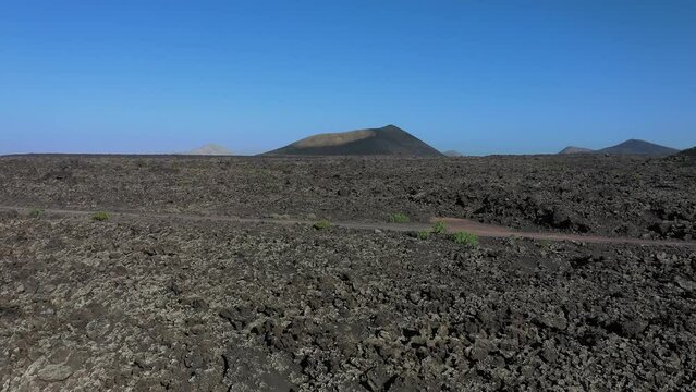 Montana Tinga - Vulkan Landschaften auf Lanzarote - Luftbildaufnahmen