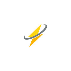 Lightning bolt logo. Flash Power Battery Logo icon isolated on white background