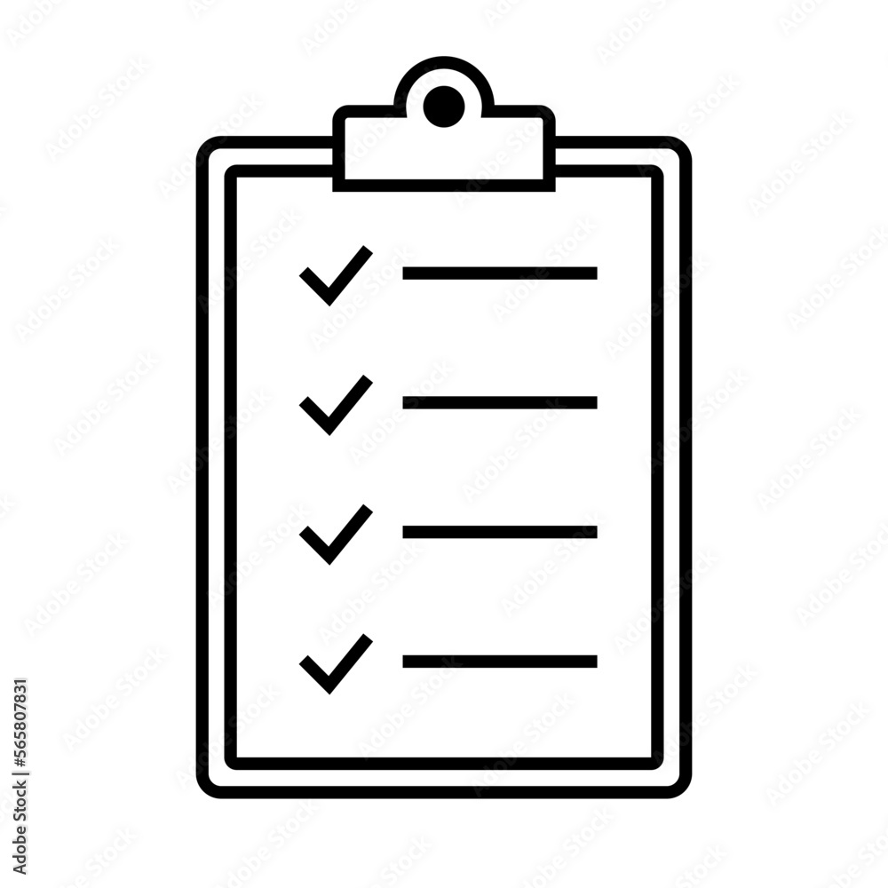 Poster simple checkboard icon. task list and clipboard. vector.