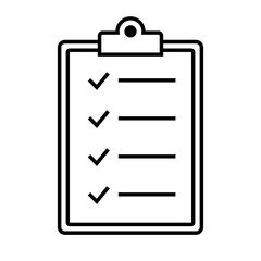 Simple checkboard icon. Task list and clipboard. Vector.