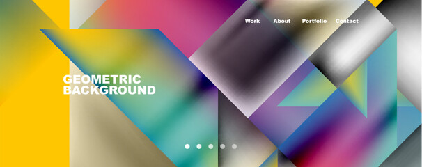 Dynamic lines, triangles, rectangles geometric abstract background. Vector Illustration For Wallpaper, Banner, Background, Card, Book Illustration, landing page