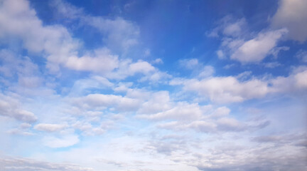 Panoramic sky with fluffy cloud.