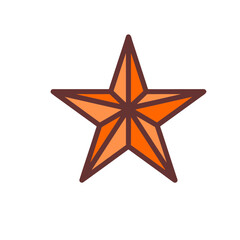 Obraz premium red star isolated