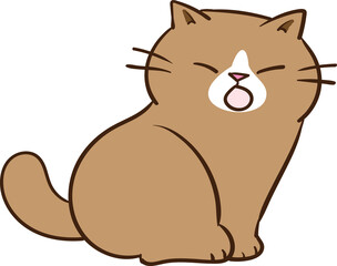 Hand Drawn Cartoon Cat Character