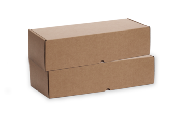 Cardboard boxes on white background. packaging shipping ecology