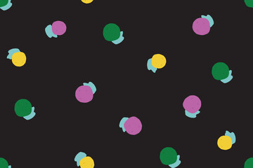 ALTERNATE SPOT DOTS KITSCH RETRO SEAMLESS PATTERN VECTOR