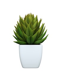 3D realistic vector icon illustration potted plants for the interior.Use as Indoor Plants for interior. Isolated on white background.3D Rendering.