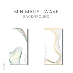 Green Wavy line Creative concept