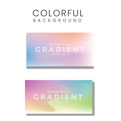 Naklejka na ściany i meble Pastel Gradient concept vector colorful background set.