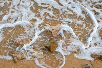 beach and sea and stones