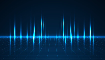 Futuristic digital technology perspective background. Digital science fiction matrix background. Cyberpunk