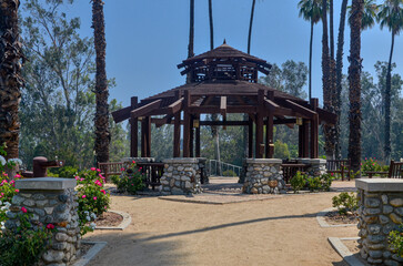 gazebo in California Citrus State Historic Park (Riverside, California, USA)	