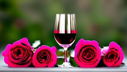 バラとワイン