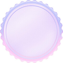 Purple, pink gradient dreamy colorful isolated blank badge label