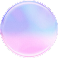 Dreamy holographic color 3d round shape element