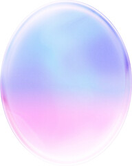 Dreamy gradient color with fluid grainy texture in oval shape.