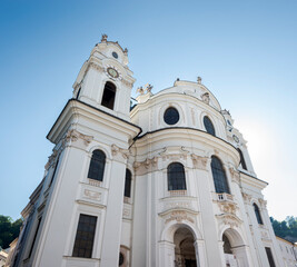 Collegiate Church of Salzburg, Austria, Kollegienkirche in German. It was built in Baroque style...