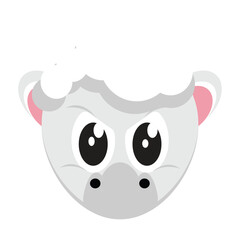 face cute lamb illustration