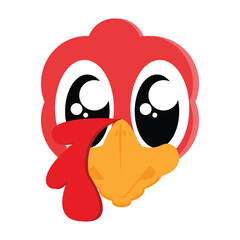 face cute turkey illustration