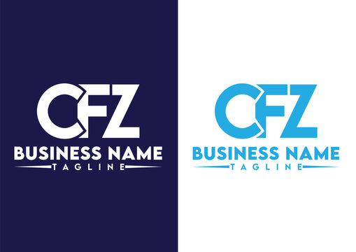 Letter CFZ logo design vector template, CFZ logo