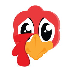 face turkey sad illustration