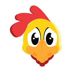 face sad chicken illustration