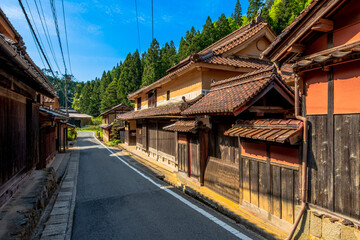 岡山県　高梁　成羽町　吹屋　下谷の町並み