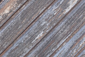 Faded  garden fence wooden gate wall wooden boards slanted angle worn design decoration style retro...