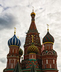 Fototapeta na wymiar Dome of the Cathedral of Vasily the blessed on red square (Moscow, Russia)