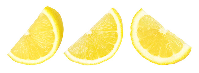 ripe lemon slices isolated, Fresh and Juicy Lemon, transparent png, png format, collection, cut out - obrazy, fototapety, plakaty