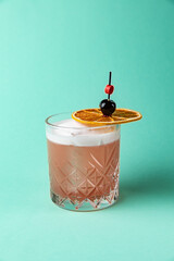 the bartender prepares a delicious alcoholic cocktail	