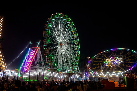 Various rides during Fairs in India