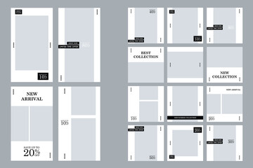 Social Media Template Fashion. Fashion Template. Business Template. Digital Marketing Template. Instagram Template. Minimalist Template. White Template