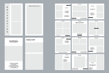 Social Media Template Skincare. Skincare Template. Business Template. Digital Marketing Template. Instagram Template. Minimalist Template. White Template