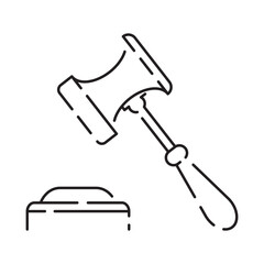 Police line icon. Law and Judgement line icons. Justice, Court of law and Government vector linear icon