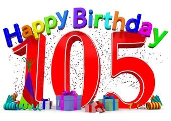 Happy Birthday with a big number