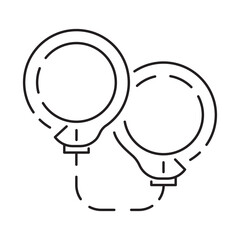 Police line icon. Law and Judgement line icons. Justice, Court of law and Government vector linear icon