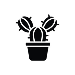 cactus icon vector design template in white background