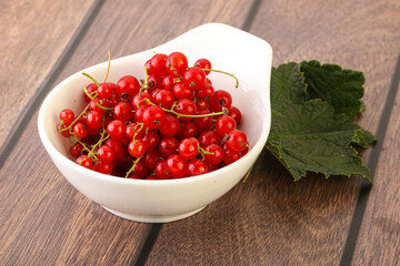 Ripe sweet organic red currant heap