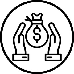 savings icon style