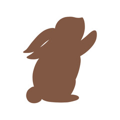 Boho Brown Rabbit Silhouette