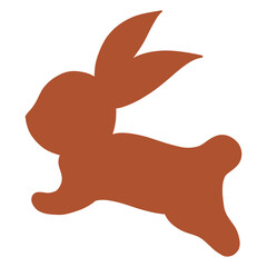 Brown Boho Rabbit Silhouette