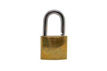 Close up image of a padlock isolated .